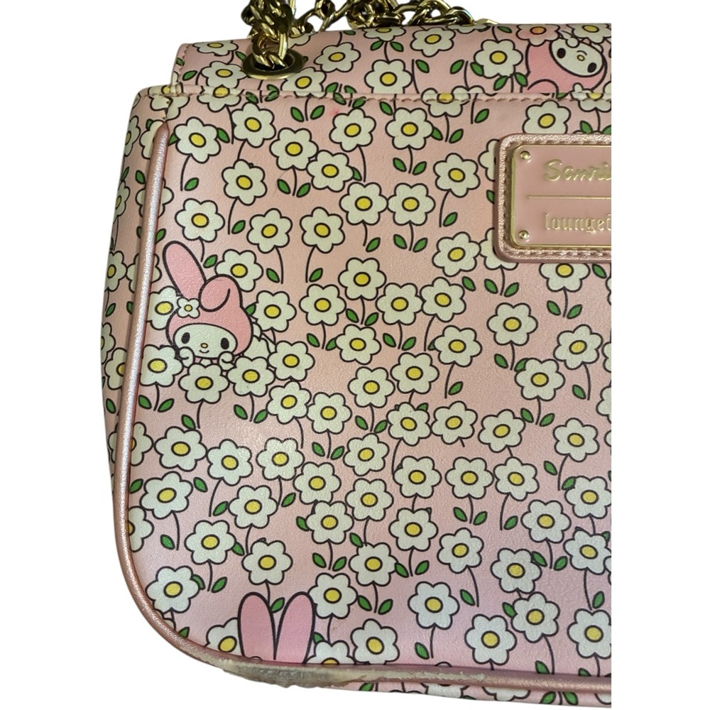 Sanrio Character My Melody Daisy Chain Flower Field Crossbody Shoulder Bag - Picture 6 of 13